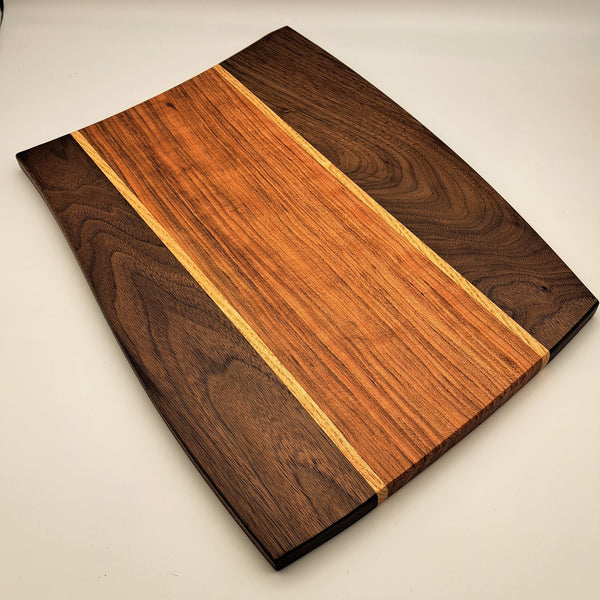 Walnut, Cherry, & Ash Decorative Serving Tray/ Cutting Board