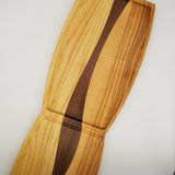 Spring Hill historic ash and walnut ribbon cutting board and serving try set